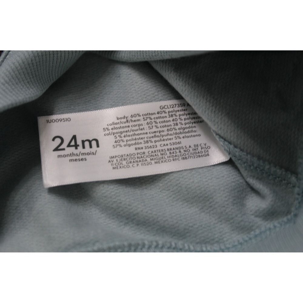 Carters Toddler Boys Blue Mountain Adventure Embroidered Sweatshirt 24M NEW - Picture 5 of 6